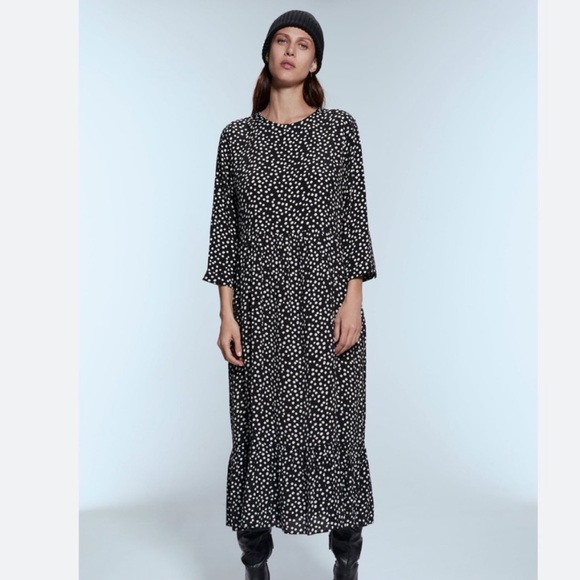 Zara Dresses & Skirts - Bloggers favorite ZARA polka dot midi dress